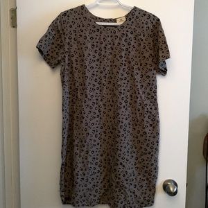 Leopard print T-shirt dress